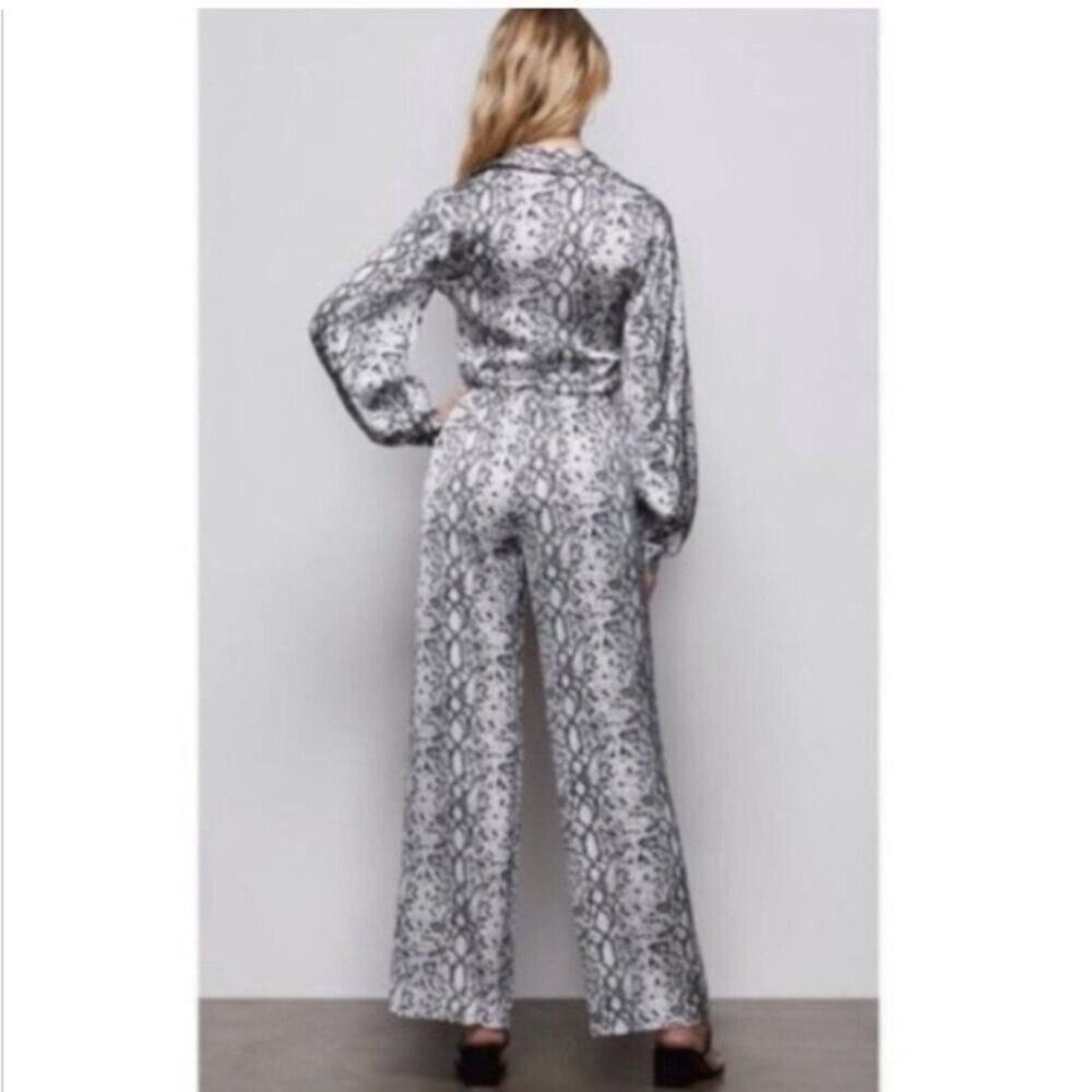 Good American Python Snake Print Wide Leg Pants High Rise New 2 4 S - Picture 4 of 12
